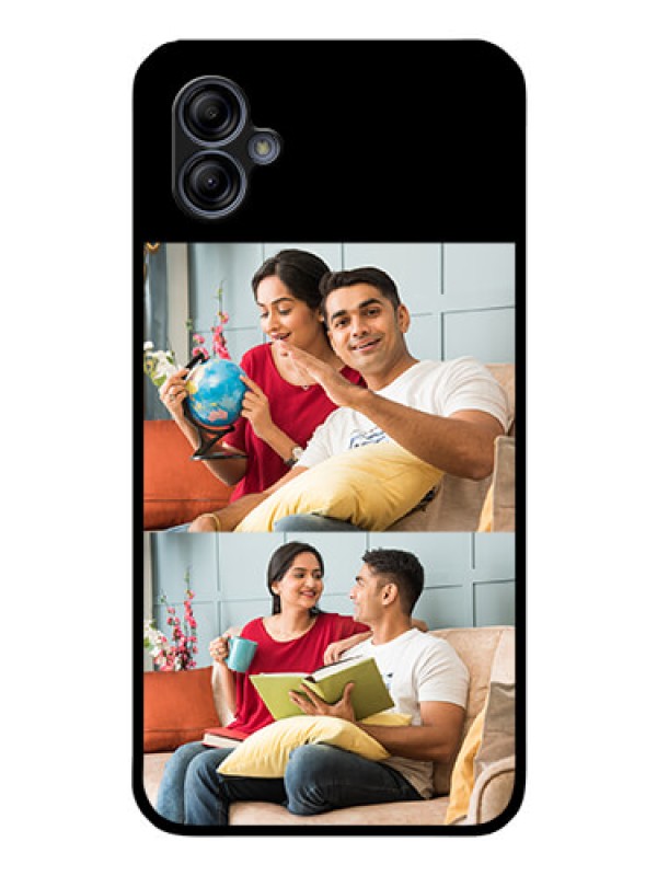 Custom Galaxy A04e 2 Images on Glass Phone Cover