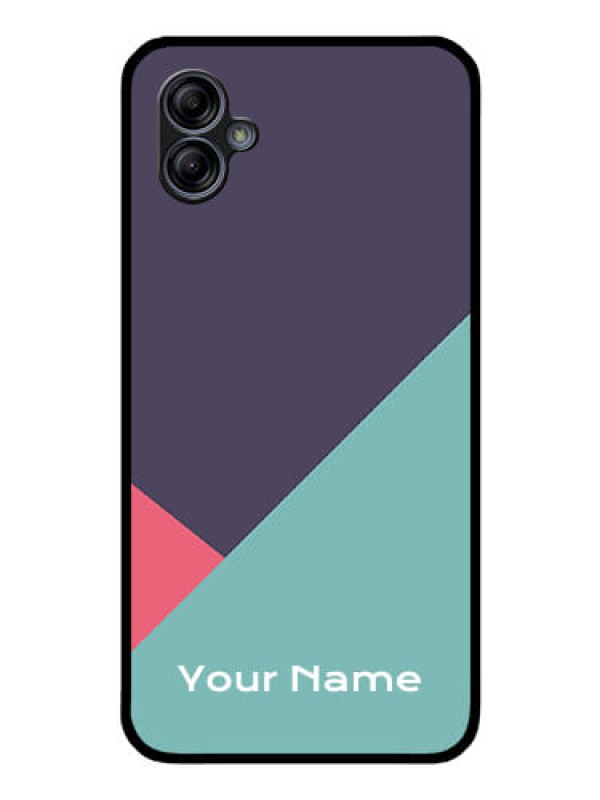 Custom Galaxy A04e Custom Glass Mobile Case - Tri Color abstract Design
