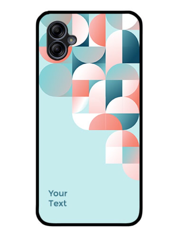 Custom Galaxy A04e Custom Glass Phone Case - Stylish Semi-circle Pattern Design