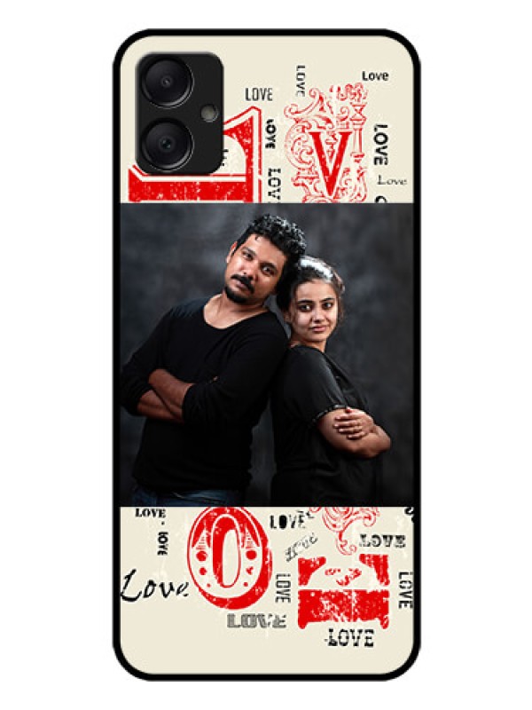 Custom Galaxy A05 Custom Glass Phone Case - Trendy Love Design Case