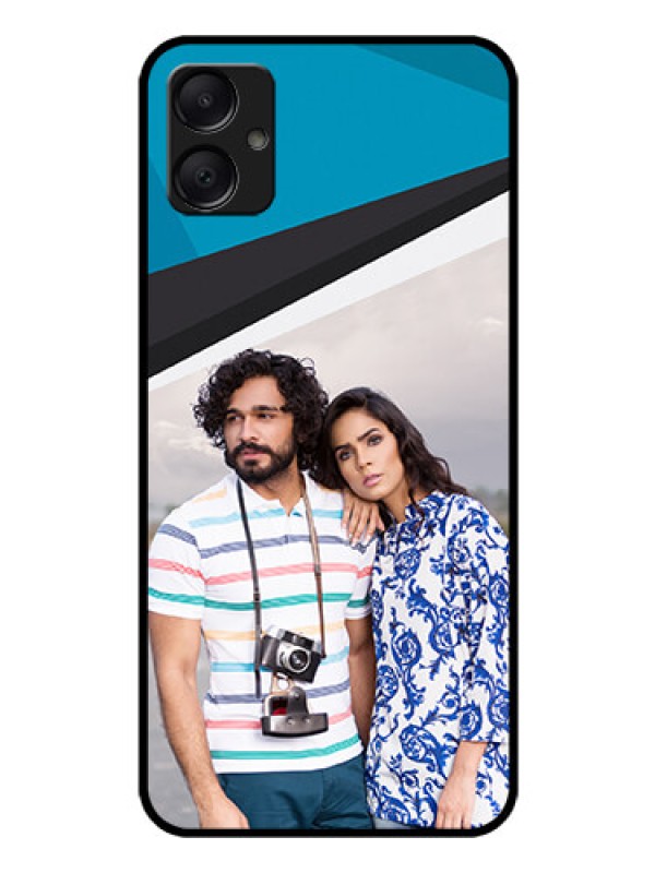 Custom Galaxy A05 Custom Glass Phone Case - Simple Pattern Photo Upload Design