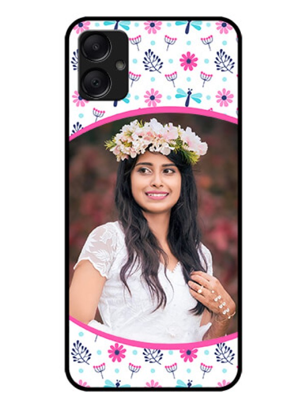 Custom Galaxy A05 Custom Glass Phone Case - Colorful Flower Design