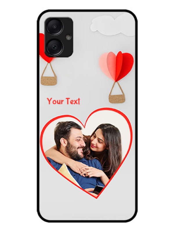 Custom Galaxy A05 Custom Glass Phone Case - Parachute Love Design
