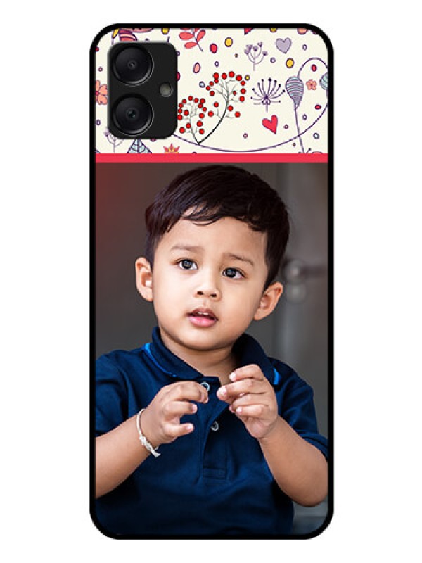 Custom Galaxy A05 Custom Glass Phone Case - Premium Floral Design