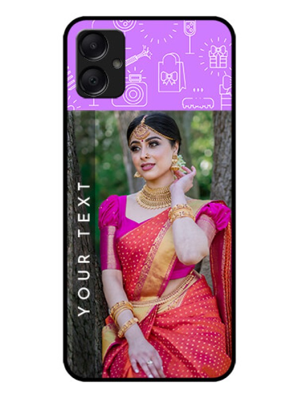 Custom Galaxy A05 Custom Glass Phone Case - Birthday Icons Design