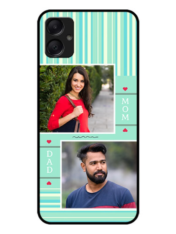 Custom Galaxy A05 Custom Glass Phone Case - Mom & Dad Pic Design