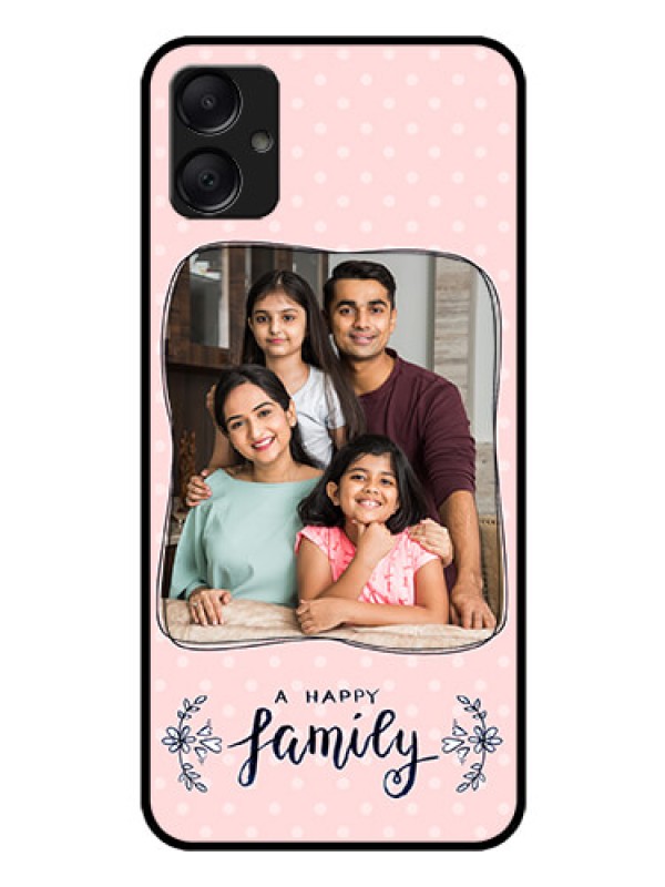 Custom Galaxy A05 Custom Glass Phone Case - Family With Dots Design