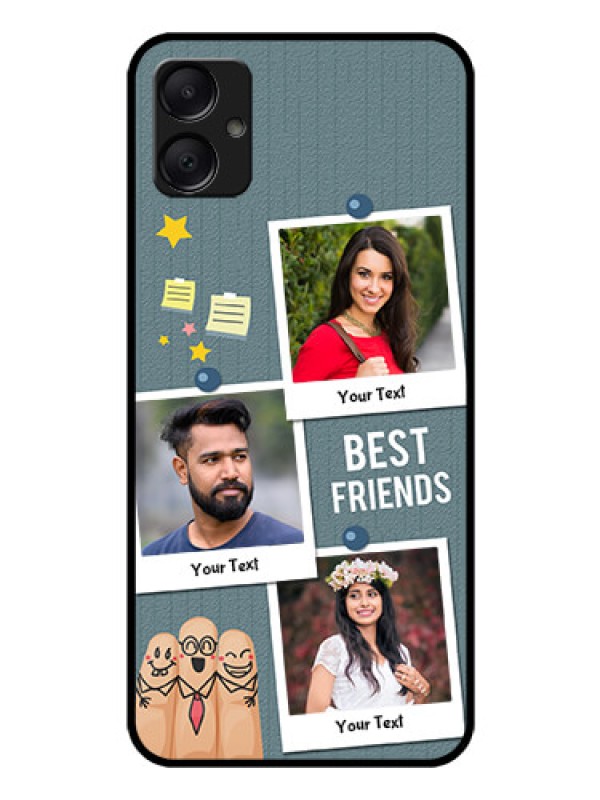 Custom Galaxy A05 Custom Glass Phone Case - Sticky Frames And Friendship Design