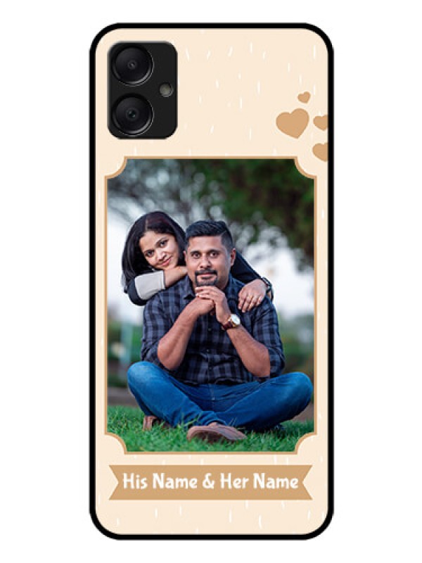 Custom Galaxy A05 Custom Glass Phone Case - With Confetti Love Design