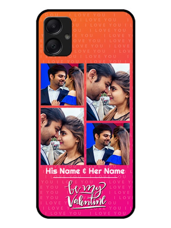 Custom Galaxy A05 Custom Glass Phone Case - I Love You Pink Design
