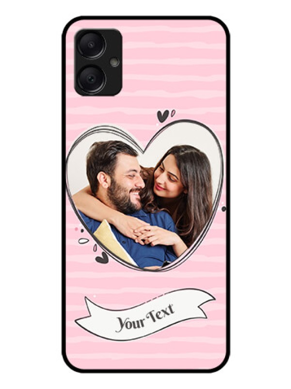 Custom Galaxy A05 Custom Glass Phone Case - Vintage Heart Design