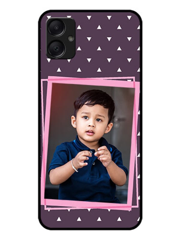 Custom Galaxy A05 Custom Glass Phone Case - Triangle Pattern Dotted Design