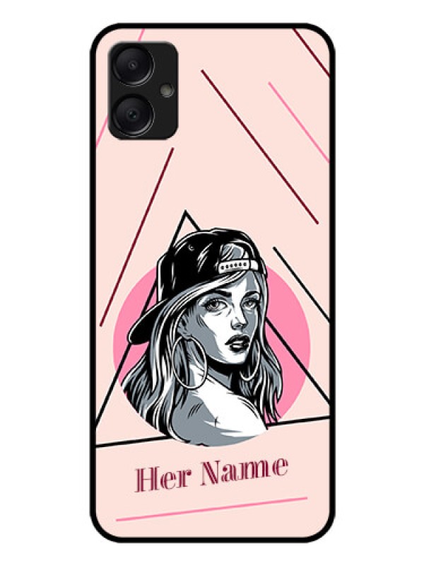 Custom Galaxy A05 Custom Glass Phone Case - Rockstar Girl Design