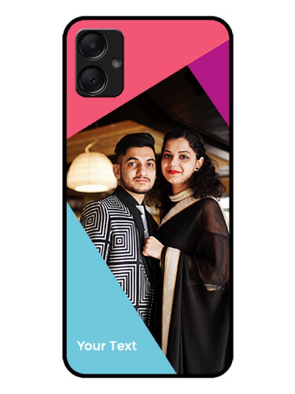 Custom Galaxy A05 Custom Glass Phone Case - Stacked Triple Colour Design