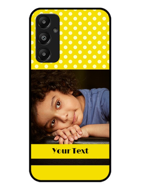Custom Galaxy A05s Custom Glass Phone Case - Bright Yellow Case Design