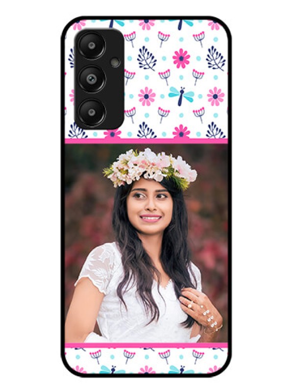 Custom Galaxy A05s Custom Glass Phone Case - Colorful Flower Design