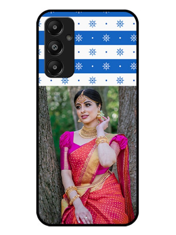 Custom Galaxy A05s Custom Glass Phone Case - Snow Pattern Design