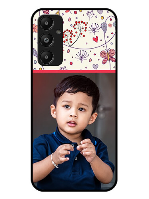 Custom Galaxy A05s Custom Glass Phone Case - Premium Floral Design