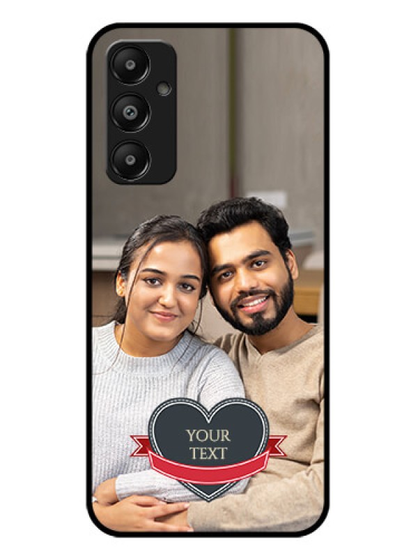 Custom Galaxy A05s Custom Glass Phone Case - Just Married Couple Design