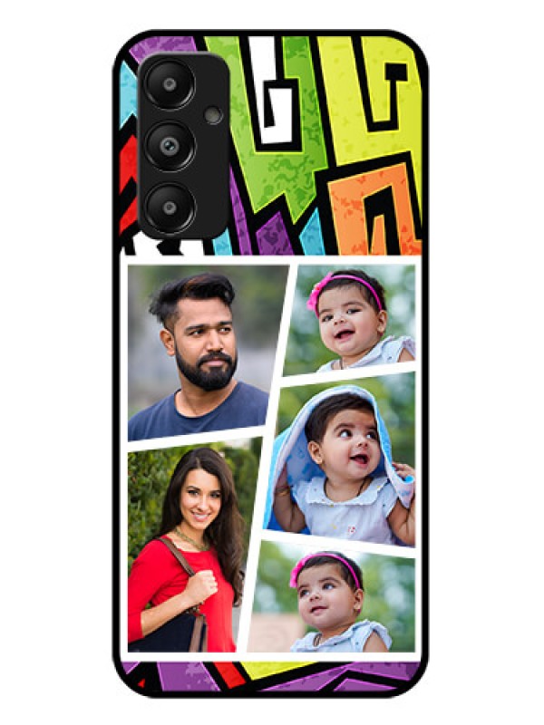 Custom Galaxy A05s Custom Glass Phone Case - Graffiti Pattern Design