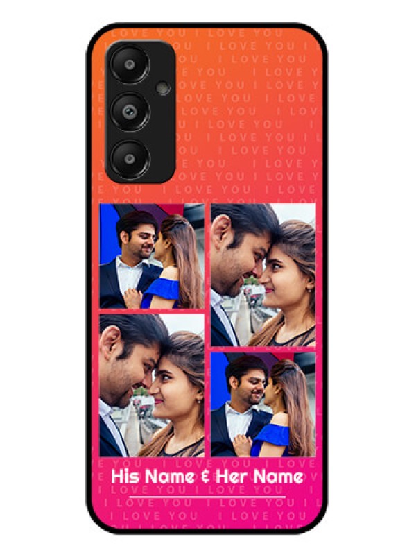 Custom Galaxy A05s Custom Glass Phone Case - I Love You Pink Design