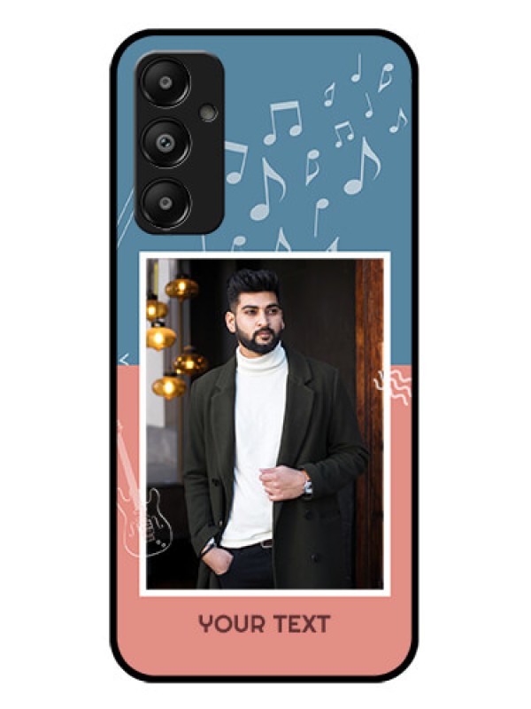 Custom Galaxy A05s Custom Glass Phone Case - With Color Musical Note Design