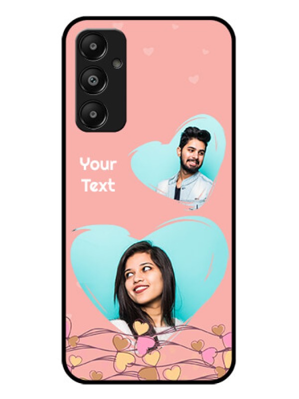 Custom Galaxy A05s Custom Glass Phone Case - Love Doodle Design