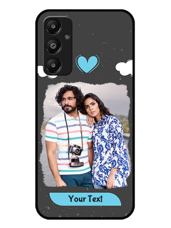 Custom Galaxy A05s Custom Glass Phone Case - Splashes With Love Doodles Design