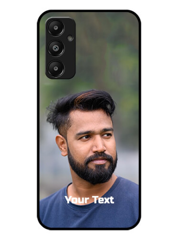 Custom Galaxy A05s Custom Glass Phone Case - Photo With Text Design