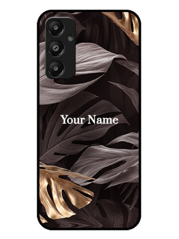 Custom Galaxy A05s Custom Glass Phone Case - Wild Leaves Digital Paint Design
