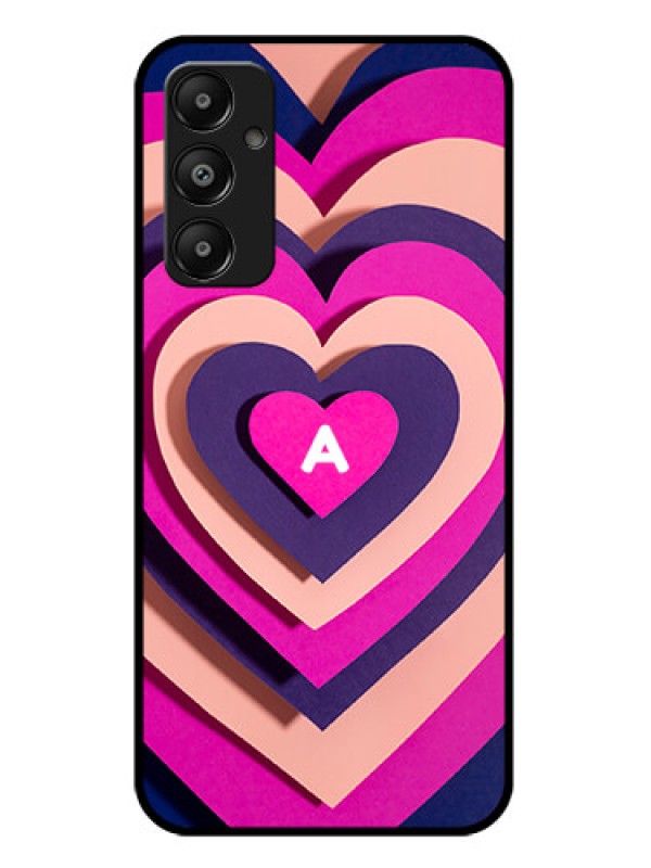 Custom Galaxy A05s Custom Glass Phone Case - Cute Heart Pattern Design