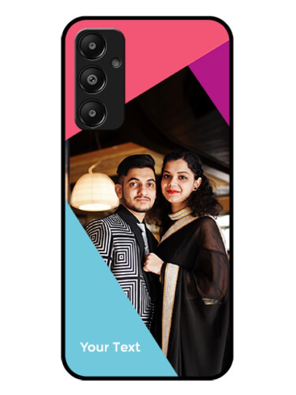 Custom Galaxy A05s Custom Glass Phone Case - Stacked Triple Colour Design