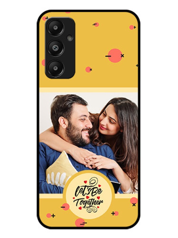 Custom Galaxy A05s Custom Glass Phone Case - Lets Be Together Design