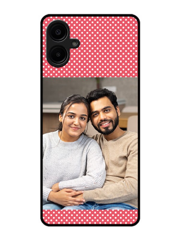 Custom Samsung Galaxy A06 Custom Glass Phone CaseWhite Dotted Design