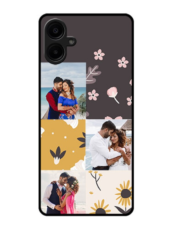 Custom Samsung Galaxy A06 Custom Glass Phone Case3 Images With Floral Design