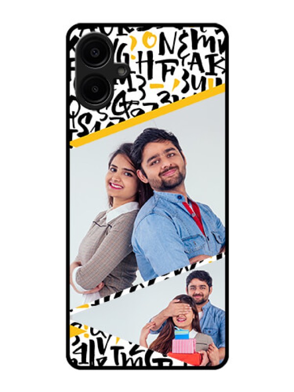 Custom Samsung Galaxy A06 Custom Glass Phone CaseLetters Pattern Design