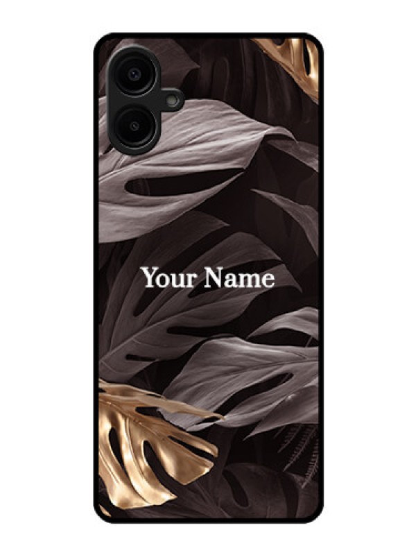 Custom Samsung Galaxy A06 Custom Glass Phone CaseWild Leaves Digital Paint Design
