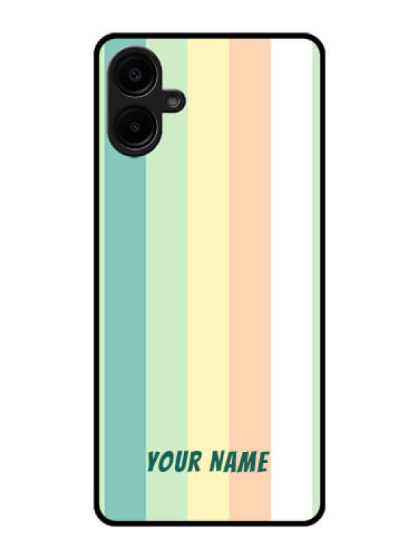 Custom Samsung Galaxy A06 Custom Glass Phone CaseMulti - Colour Stripes Design