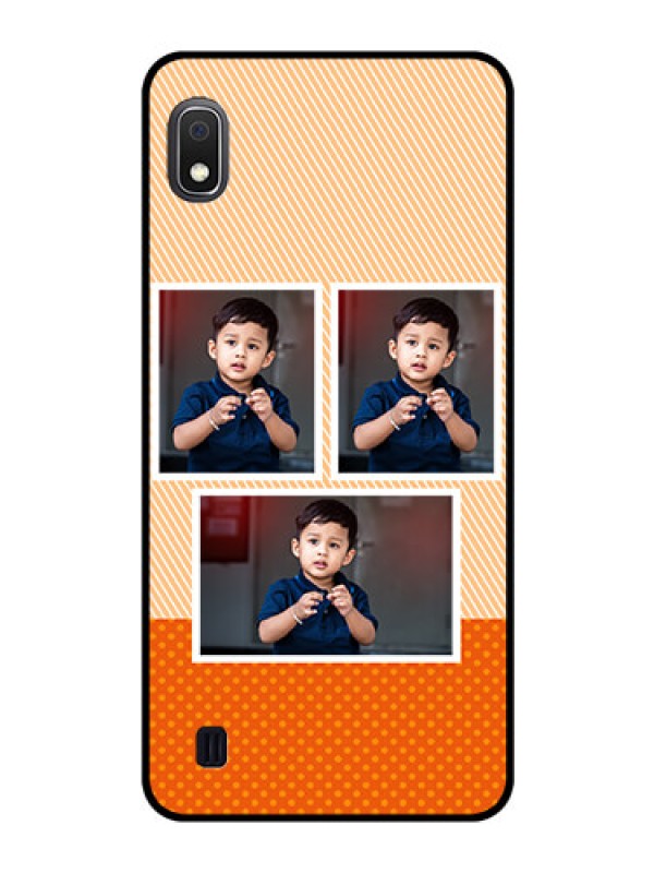 Custom Galaxy A10 Photo Printing on Glass Case - Bulk Photos Upload Design