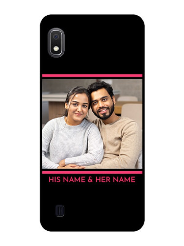 Custom Galaxy A10 Custom Glass Mobile Case - with Add Text Design