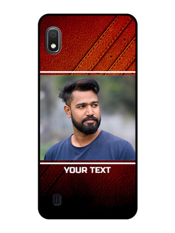 Custom Galaxy A10 Personalized Glass Phone Case - Leather Phone Case Design