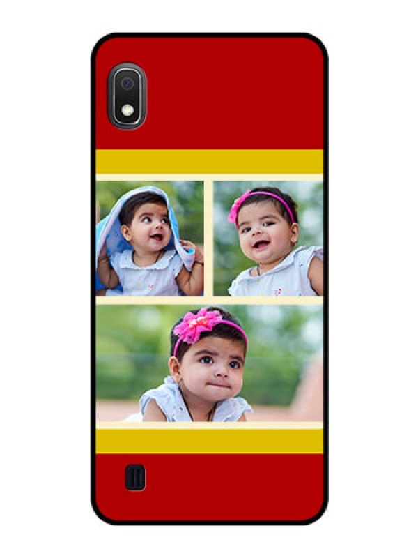 Custom Galaxy A10 Custom Glass Mobile Case - Multiple Pic Upload Design
