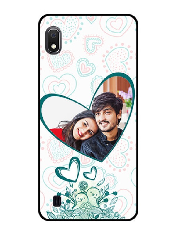 Custom Galaxy A10 Photo Printing on Glass Case - Premium Couple Design