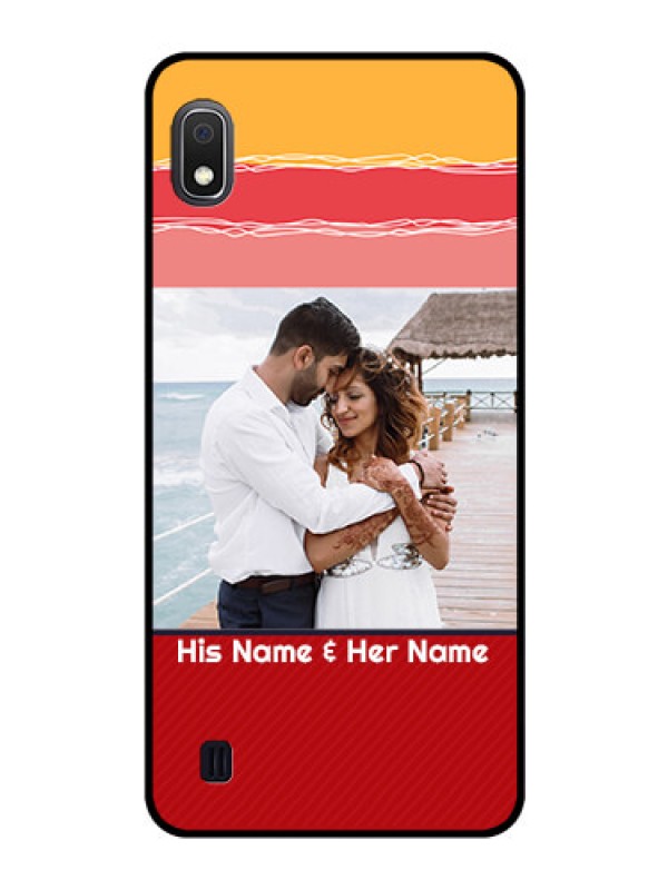 Custom Galaxy A10 Custom Glass Mobile Case - Colorful Case Design