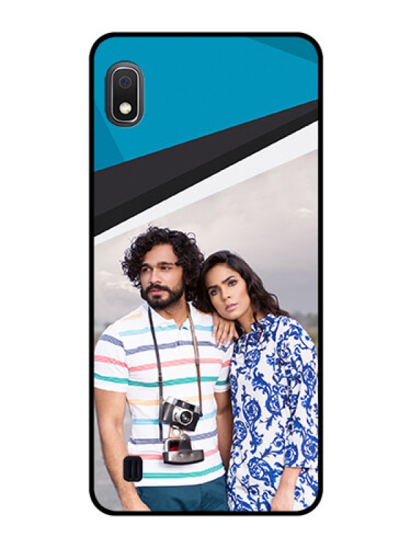 Custom Galaxy A10 Photo Printing on Glass Case - Simple Pattern Photo Upload Design