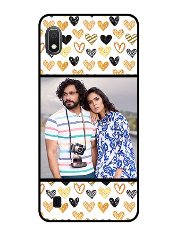 Custom Galaxy A10 Photo Printing on Glass Case - Love Symbol Design