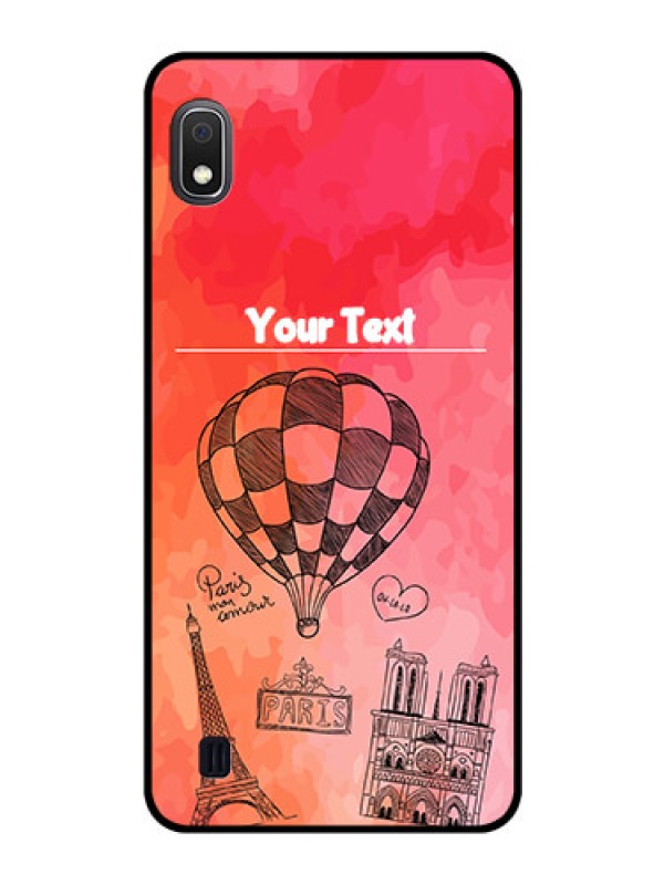 Custom Galaxy A10 Custom Glass Phone Case - Paris Theme Design