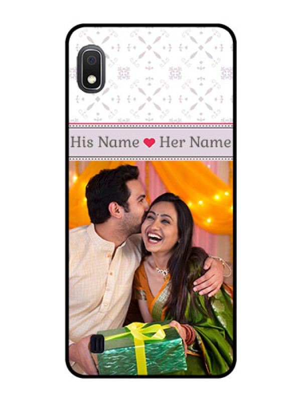 Custom Galaxy A10 Custom Glass Mobile Case - with Photo and Ethnic Design