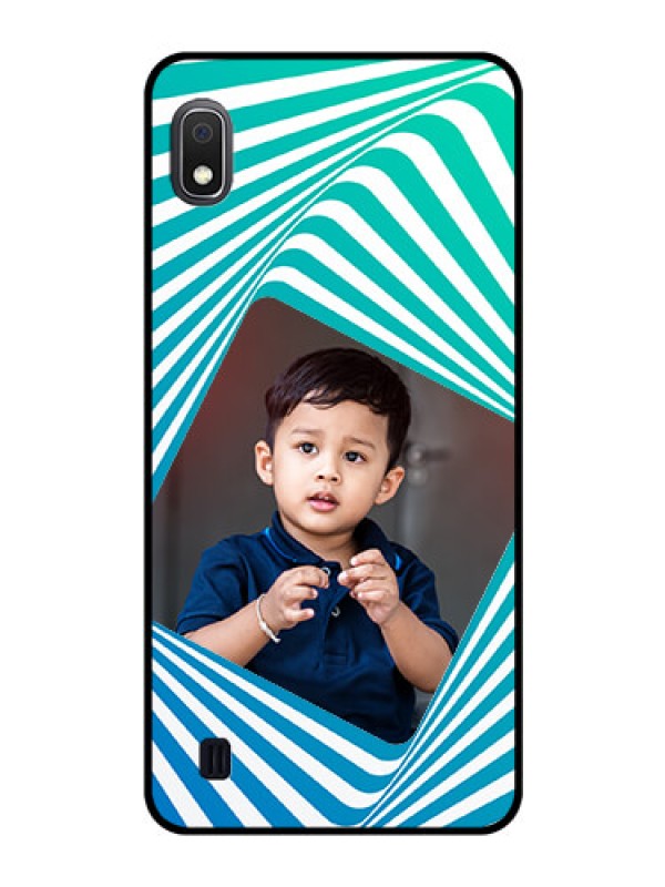 Custom Galaxy A10 Personalized Glass Phone Case - Abstract Spiral Design