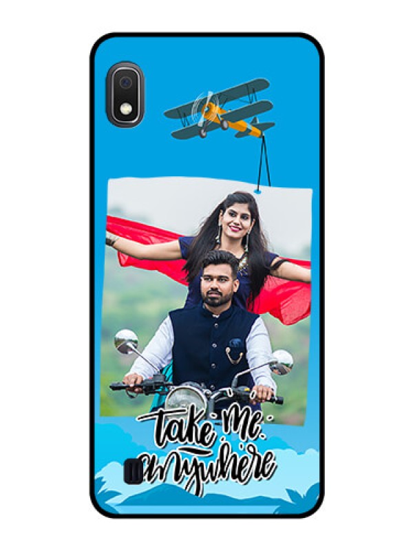Custom Galaxy A10 Custom Glass Mobile Case - Traveller Design 